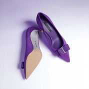 Purple Suede Pointed Toe Stiletto Pumps