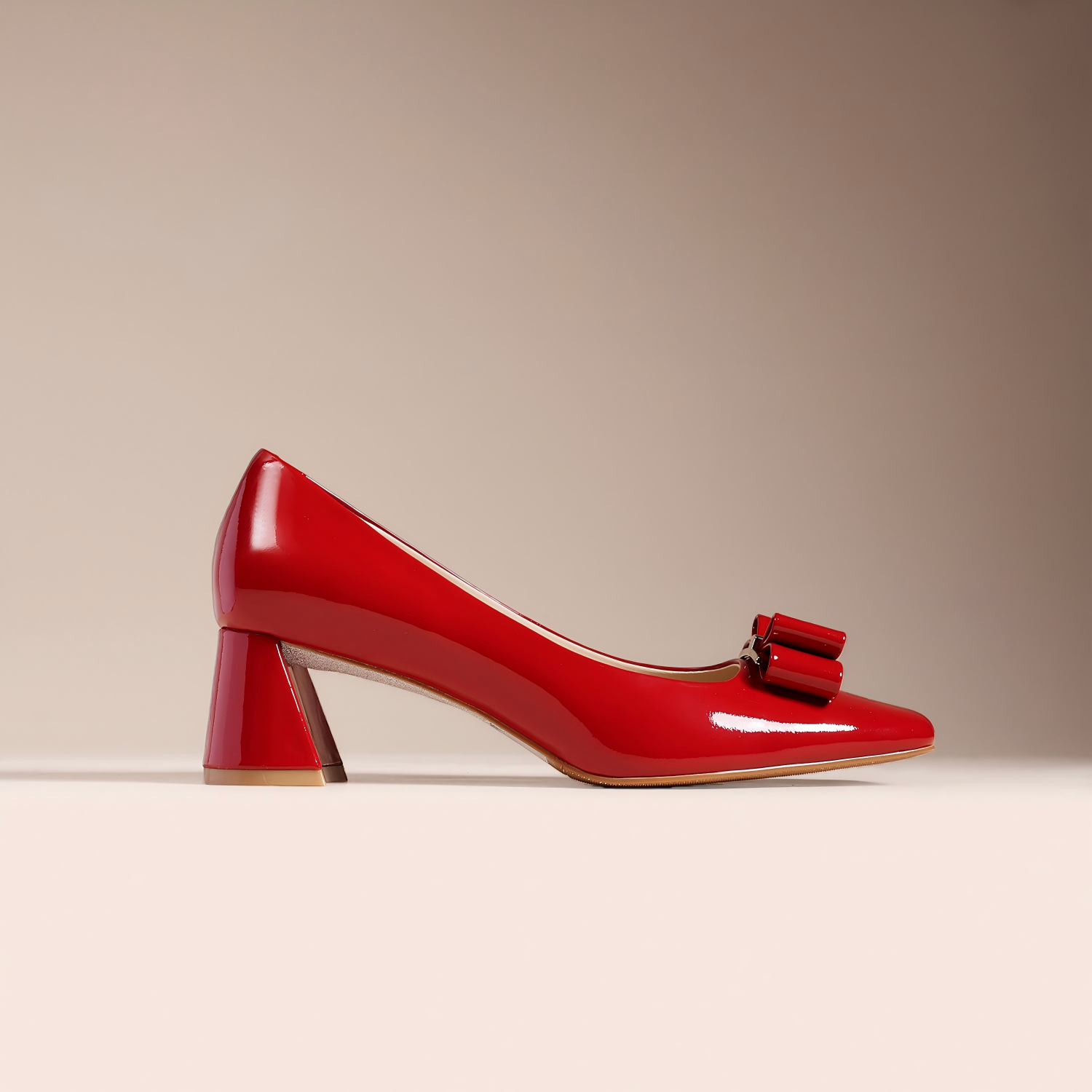Classic Red Block Heel Shoes for Office & Daily Wear