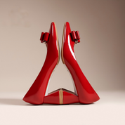 Classic Red Block Heel Shoes for Office & Daily Wear