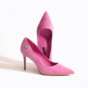 Barbie Pink Suede Pointed-Toe Stiletto Pumps