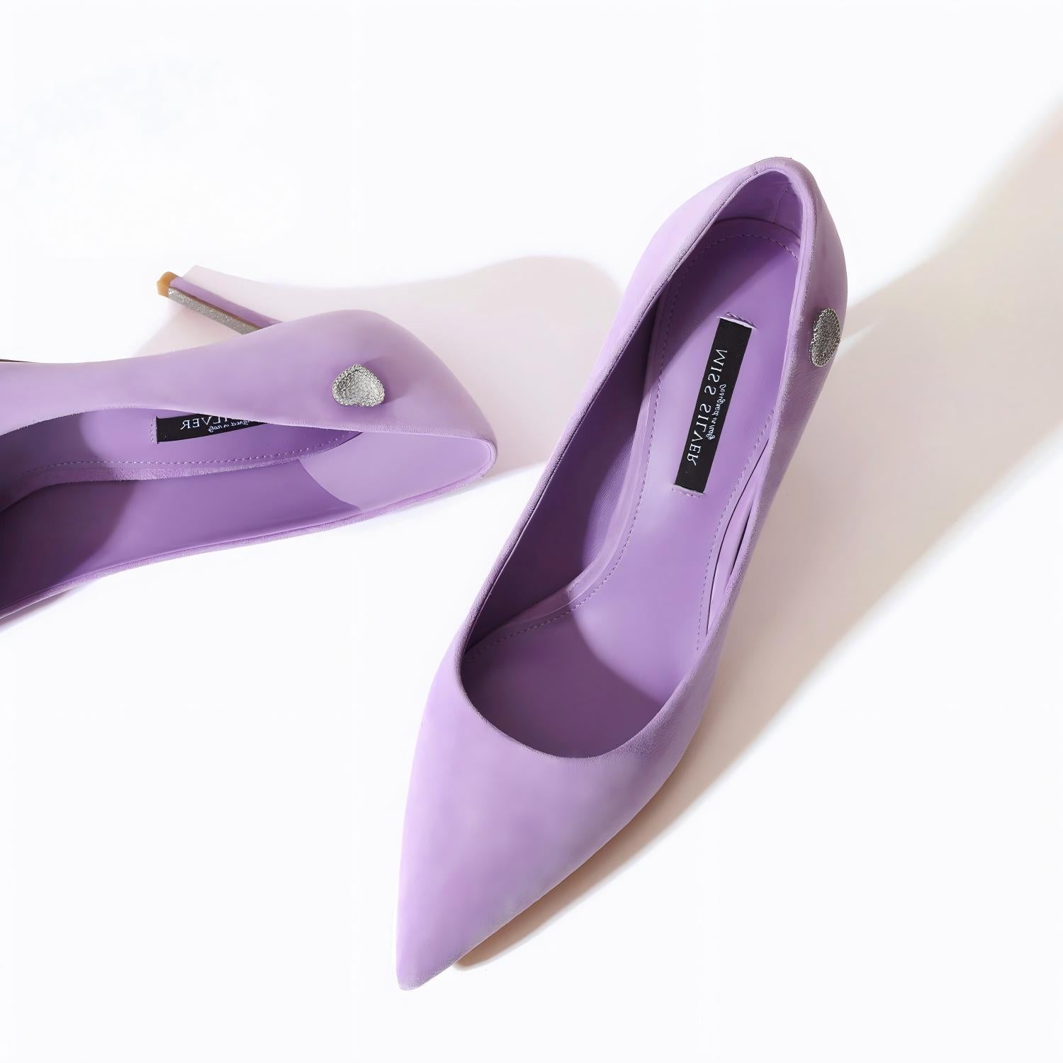 Dreamy Violet Suede Pointed-Toe Stiletto Pumps