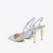 Pointed Toe Slingback Heels