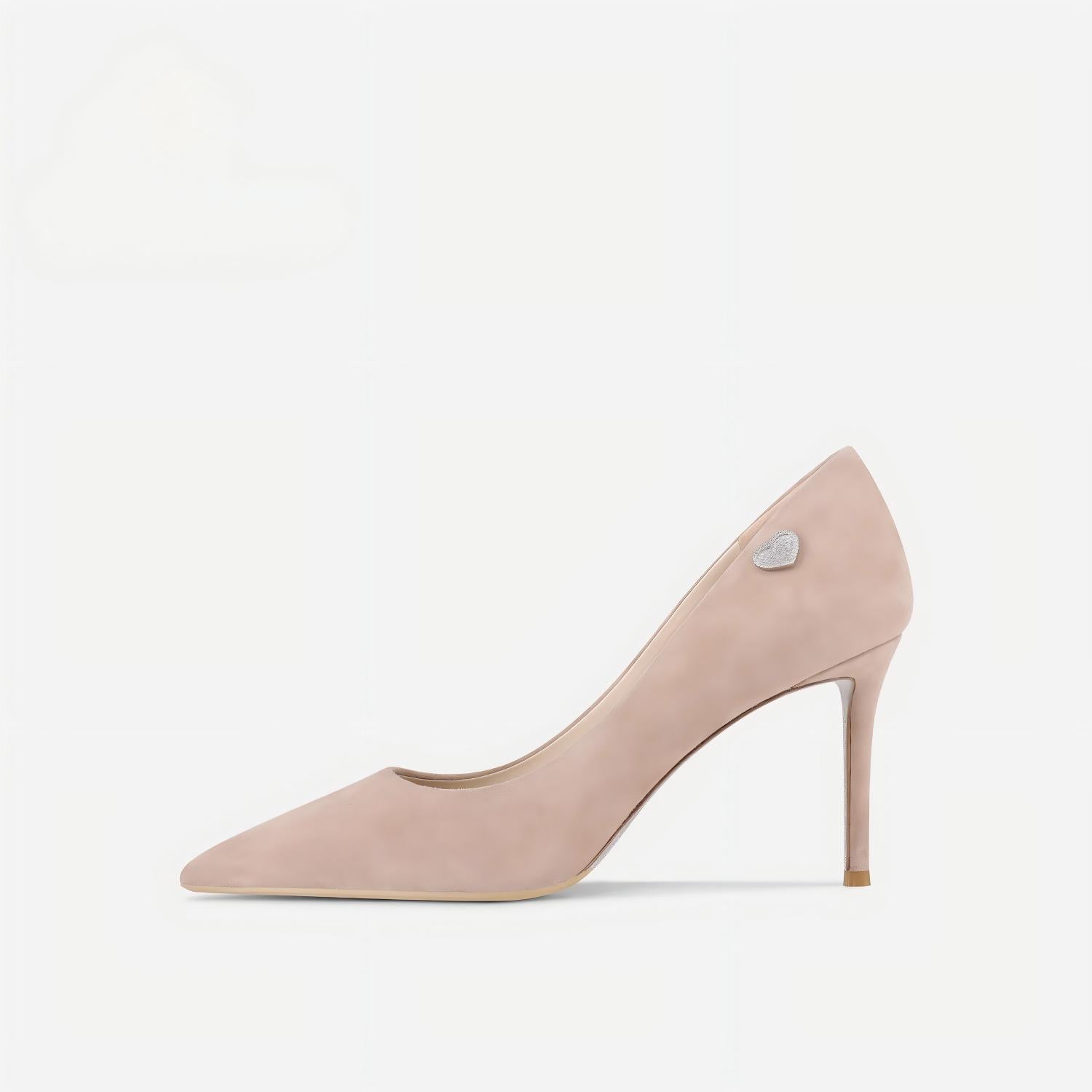 Light Mocha Suede Pointed-Toe Stiletto Pumps