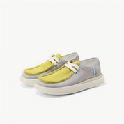 Two-Tone Suede Wallabee Platform Shoes
