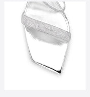 Silver Slingback Rhinestone Heels