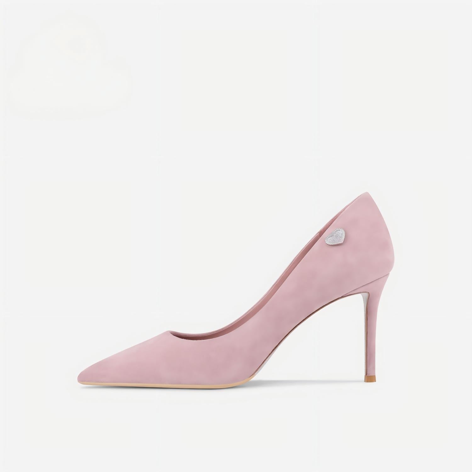 Dusty Pink Suede Pointed-Toe Stiletto Pumps