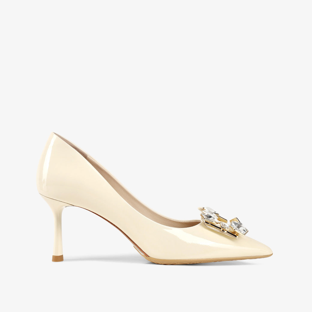 Classic Patent Leather Low Heel Pumps | Comfortable & Stylish