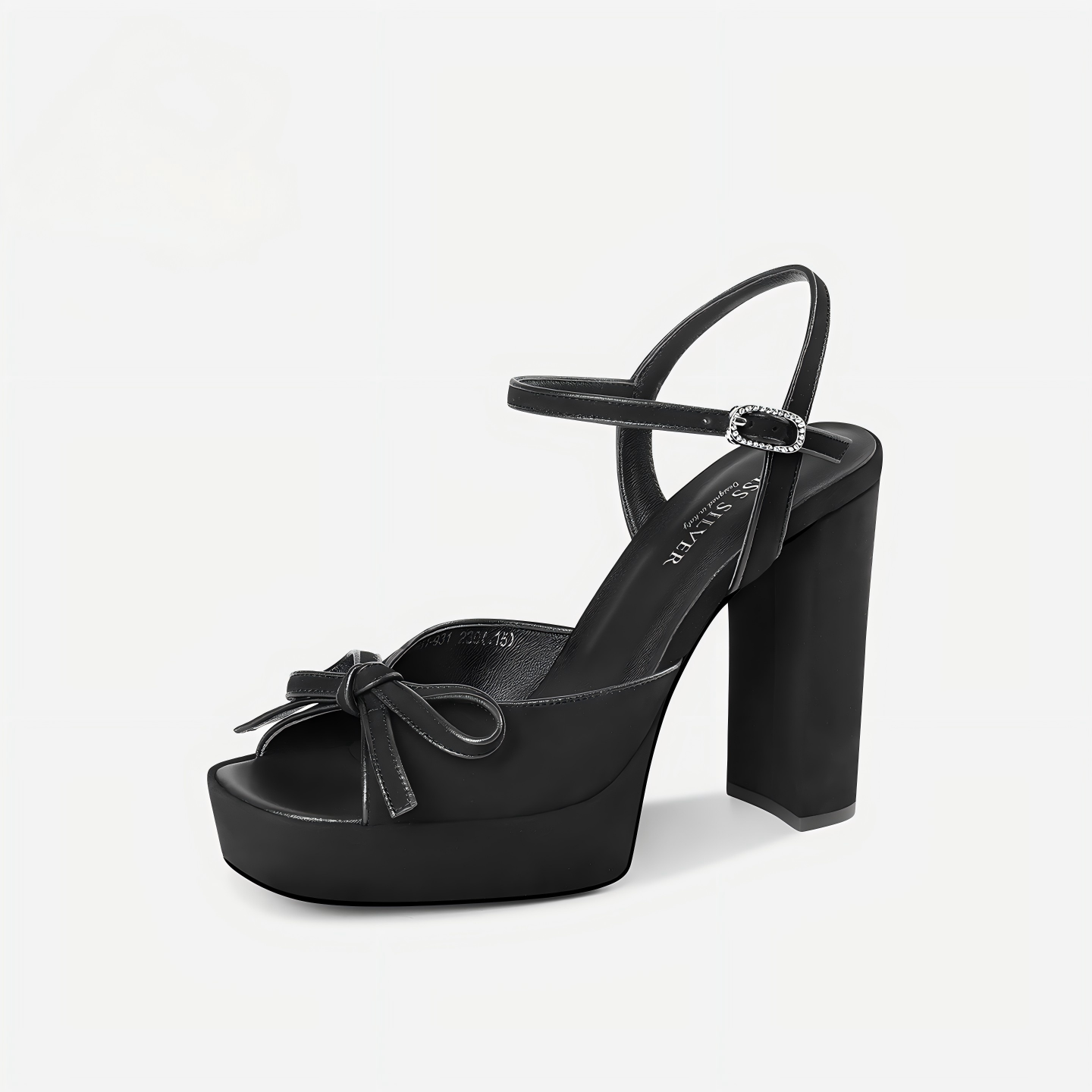Brown Suede Bow Y2K Platform Block Heel Ankle Strap Sandals