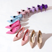 Dreamy Violet Suede Pointed-Toe Stiletto Pumps