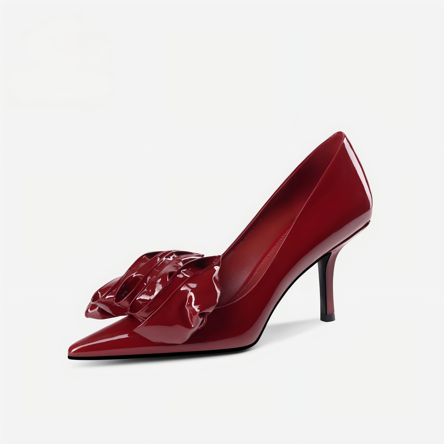 Red Patent Bow Pumps