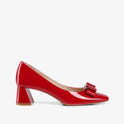 Classic Red Block Heel Shoes for Office & Daily Wear