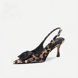 Leopard Print Slingback Pumps