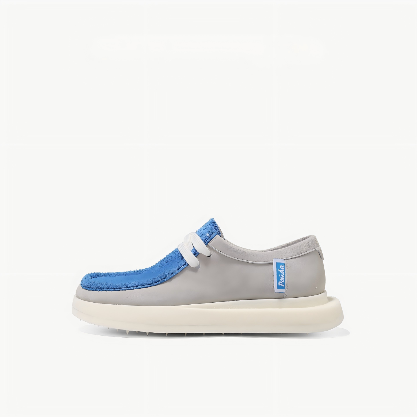 Sky Blue Suede Chunky Sole Wallabee Casual Shoes