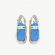 Sky Blue Suede Chunky Sole Wallabee Casual Shoes