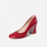 Soft Red Lambskin Heels with Stable