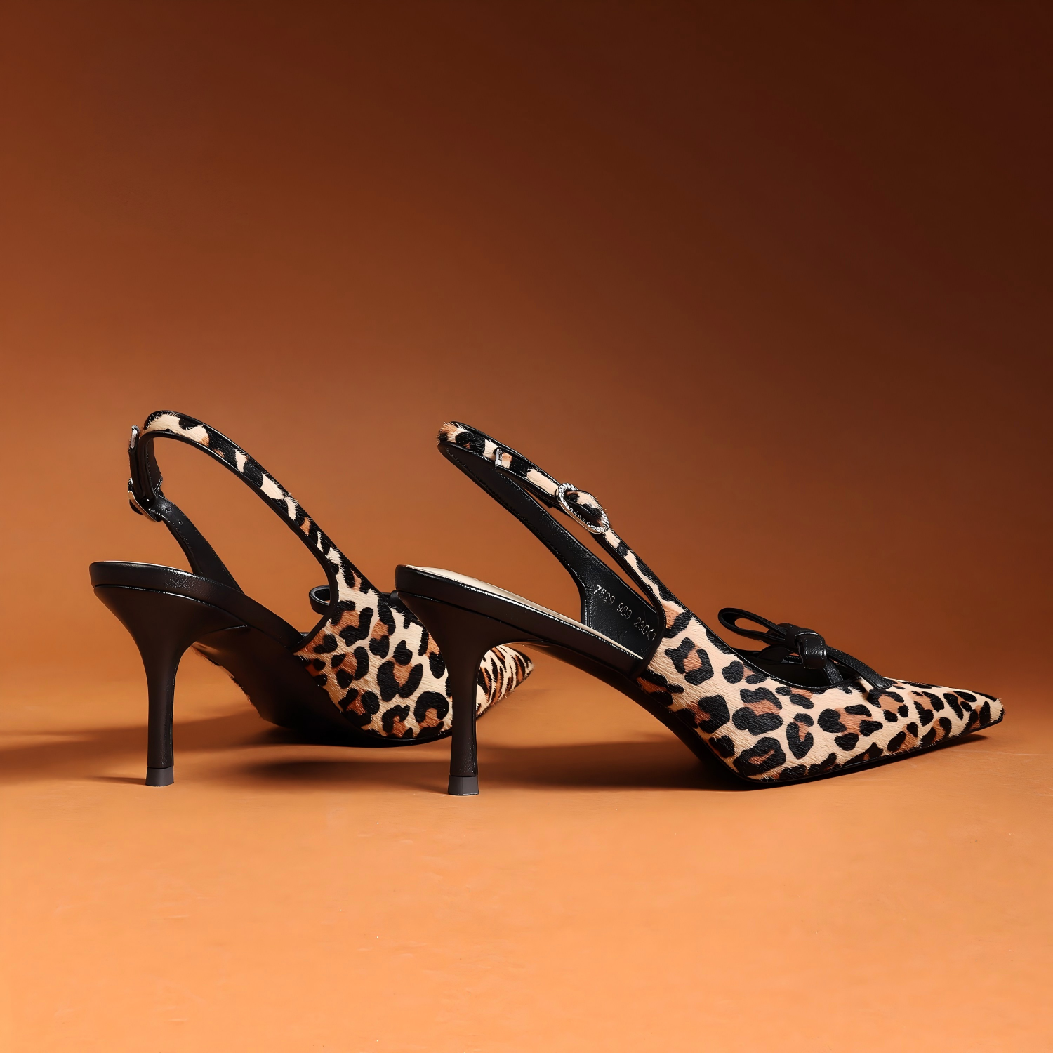 Leopard Print Slingback Pointed-Toe Stiletto Pumps