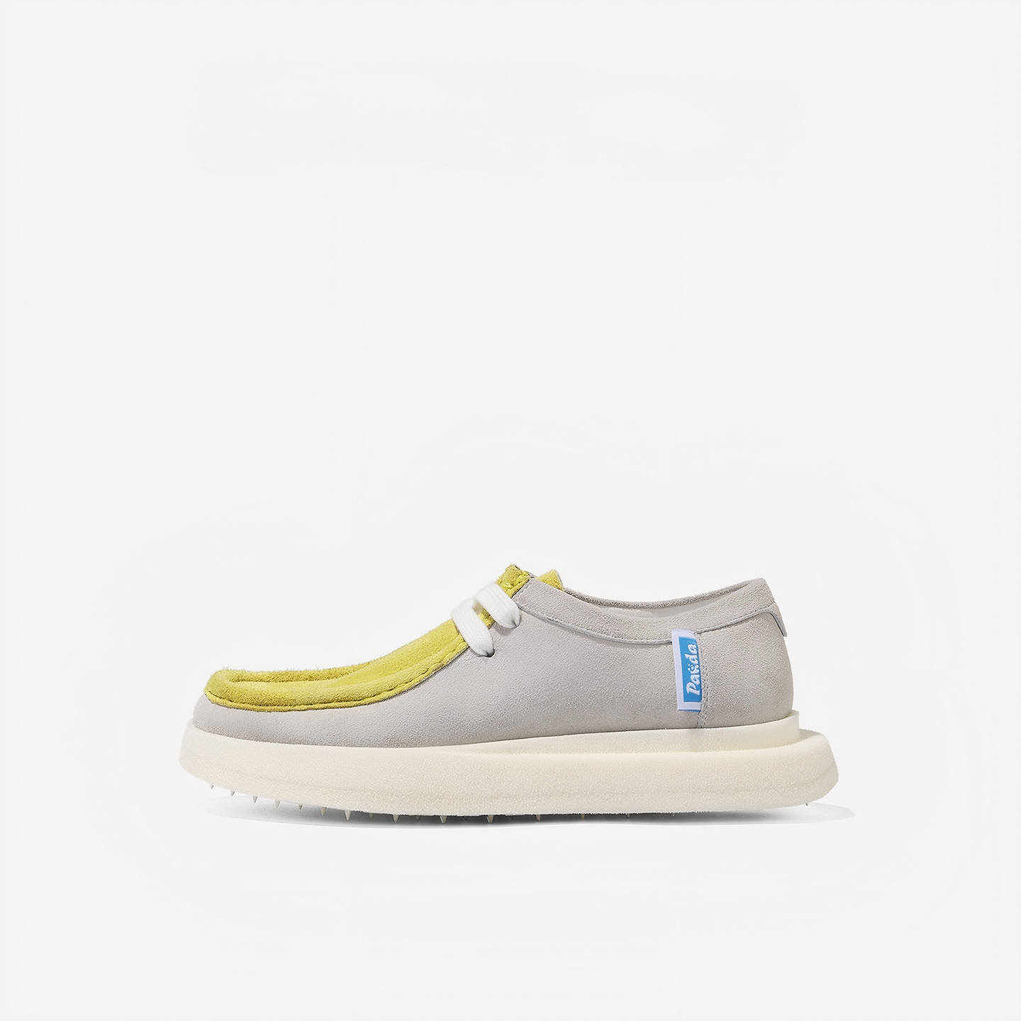 Two-Tone Suede Wallabee Platform Shoes