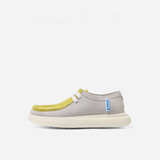 Two-Tone Suede Wallabee Platform Shoes