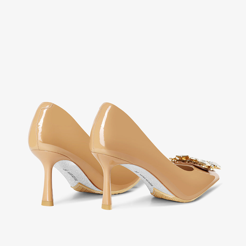 Women’s Patent Leather Low Heel Pumps for Office & Daily Wear