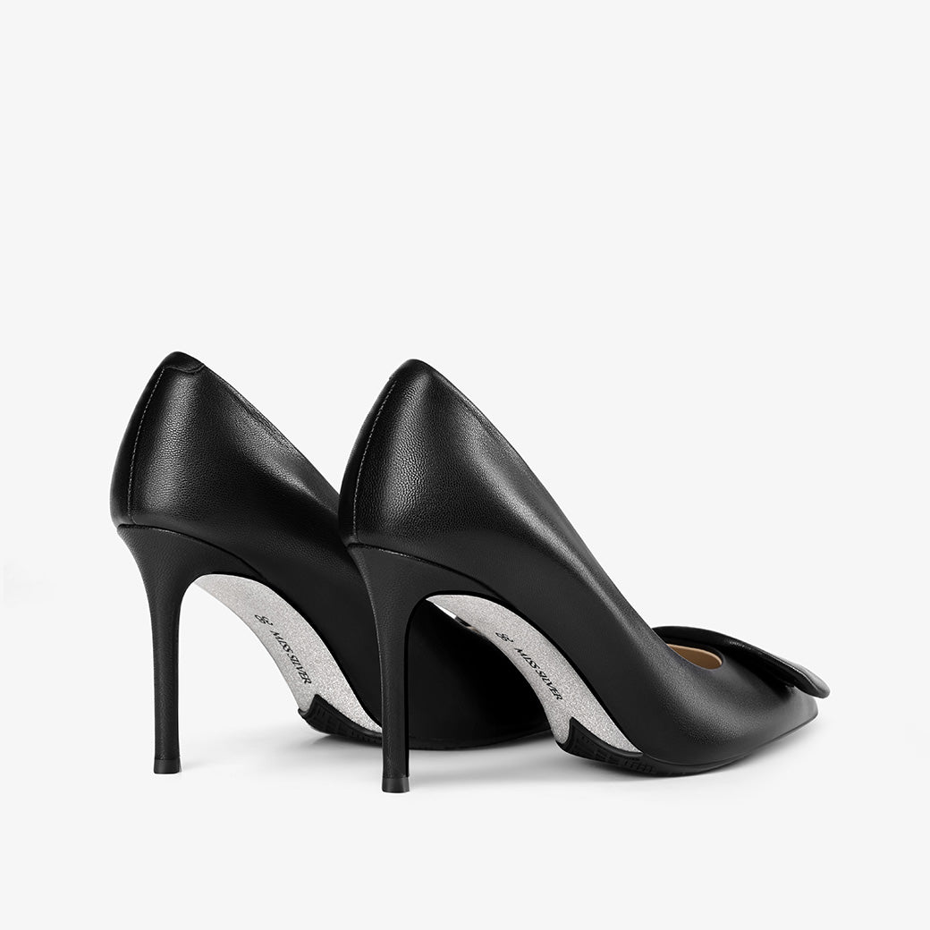 Pointed-Toe Embellished Pumps