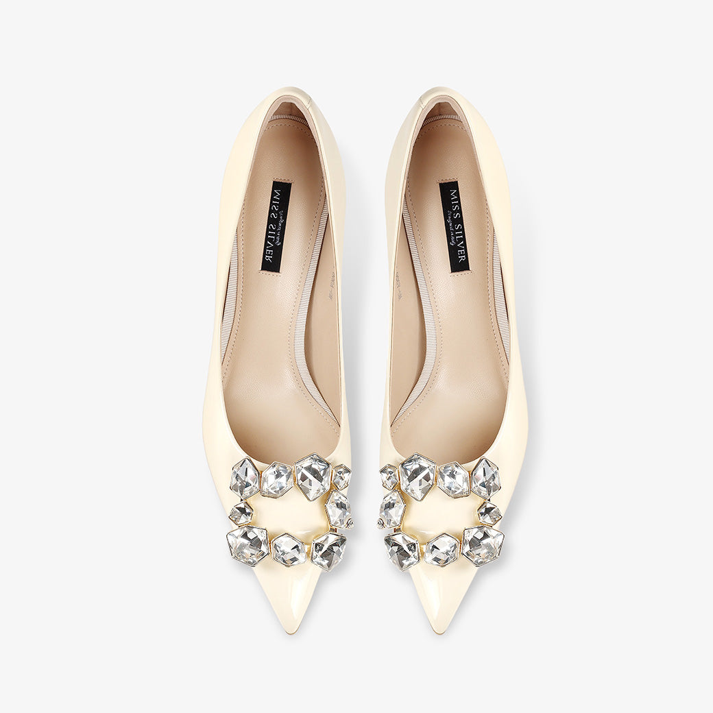 Classic Patent Leather Low Heel Pumps | Comfortable & Stylish