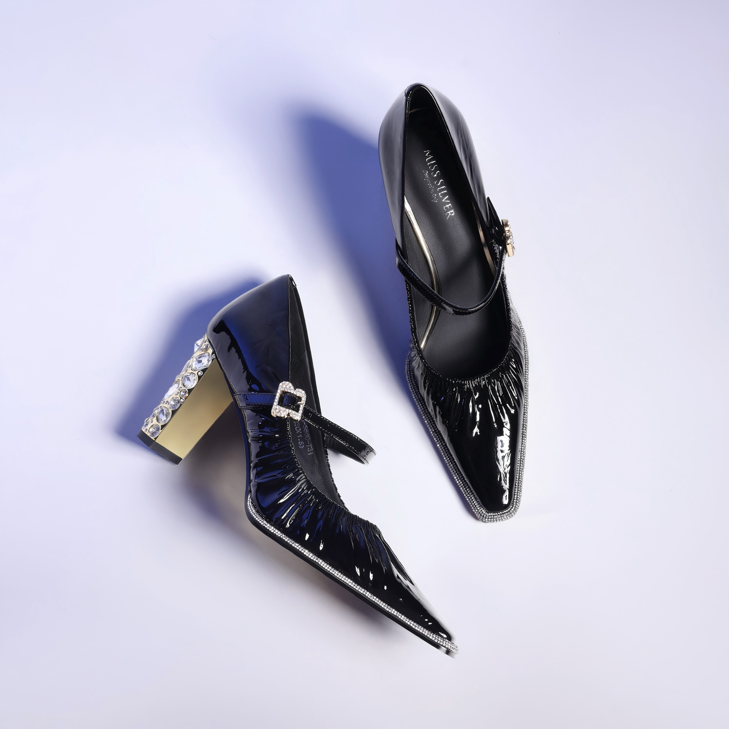 Black Patent Leather Mary Jane High Heels