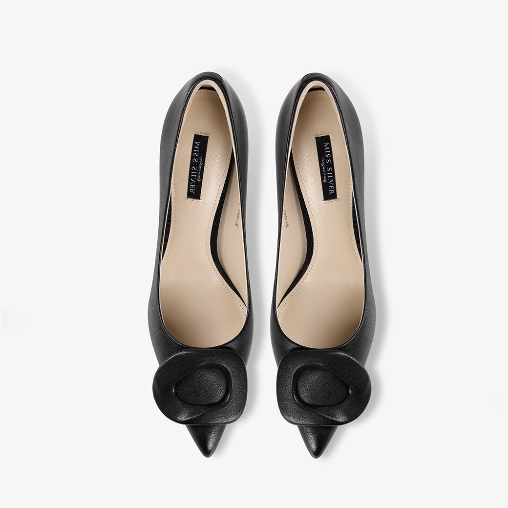 Pointed-Toe Embellished Pumps
