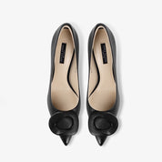 Pointed-Toe Embellished Pumps