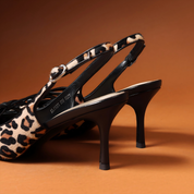 Leopard Print Slingback Pointed-Toe Stiletto Pumps
