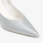 Pearl White Pointed-Toe Stiletto Pumps