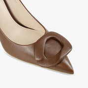Pointed-Toe Knot Pumps