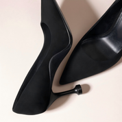 Classic Black Lambskin High Heels | Elegant Dress Shoes