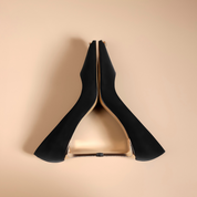 Soft Satin Lambskin Black Heels for Office & Evening Wear