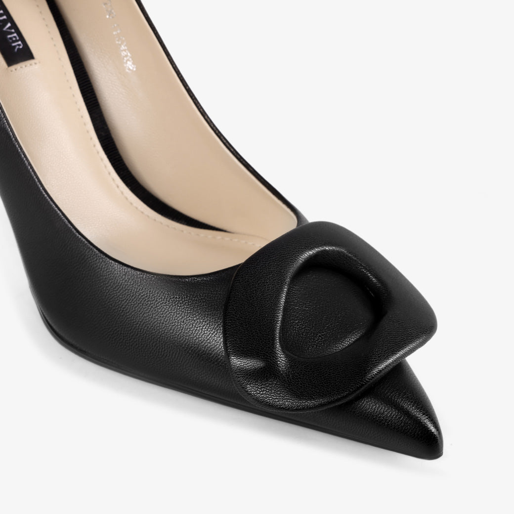 Pointed-Toe Embellished Pumps