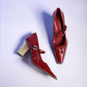 Red Patent Leather Mary Jane High Heels