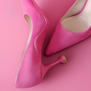 Pink Lambskin Pointed-Toe Stiletto Heels for Women
