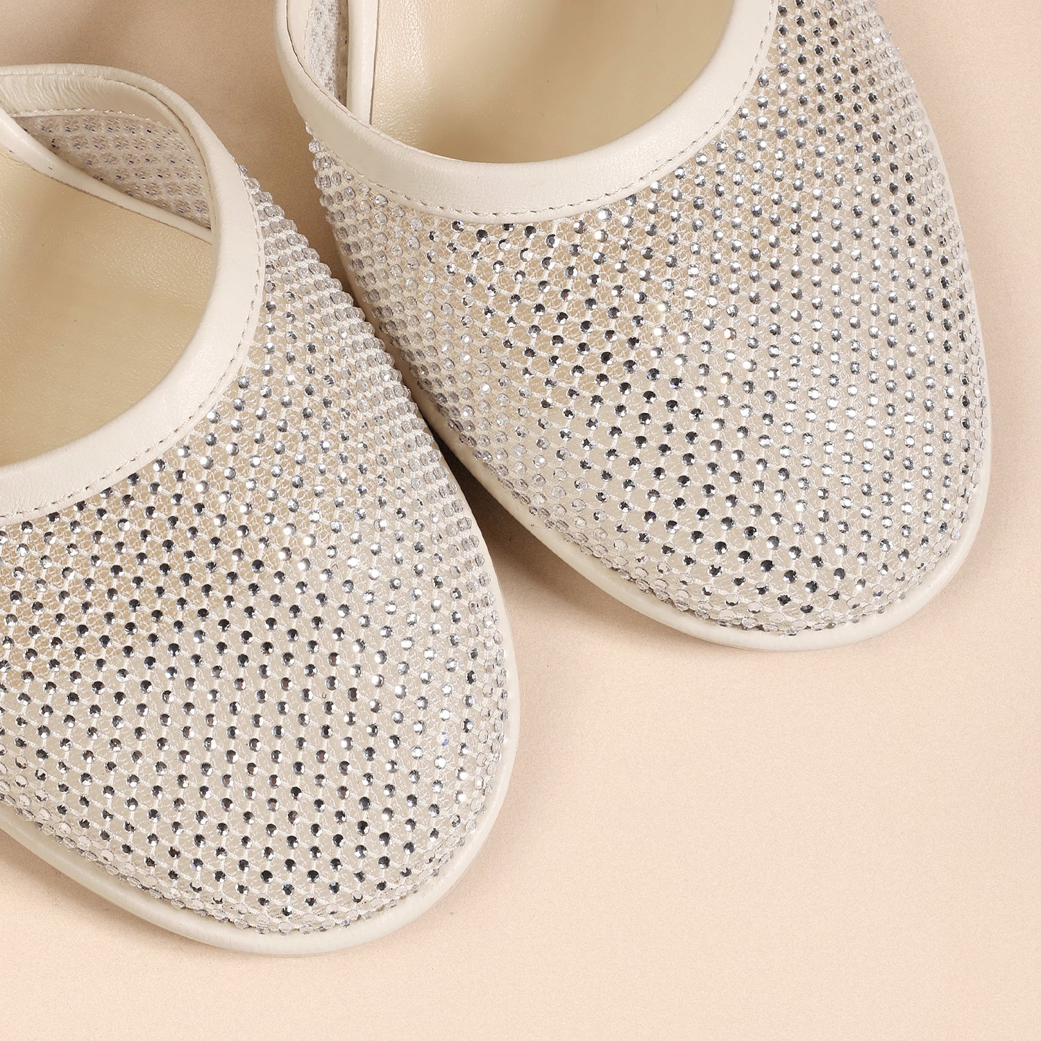 Nude Sheer Mesh Slingback Pumps with Sculptural Heel