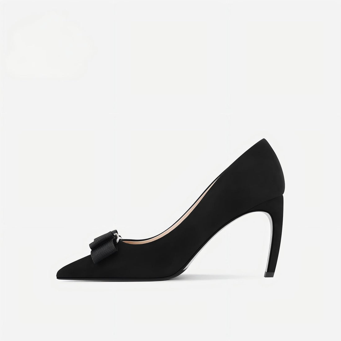 Black Suede Pointed Toe Stiletto Pumps